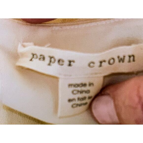 Paper Crown Watercolor Mirage Dress MIDI Sz Small Silk Sleeveless - Picture 3 of 5